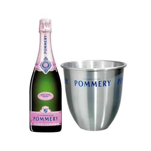 Pommery Rose Brut Champagne 75cl And Ice Bucket Set